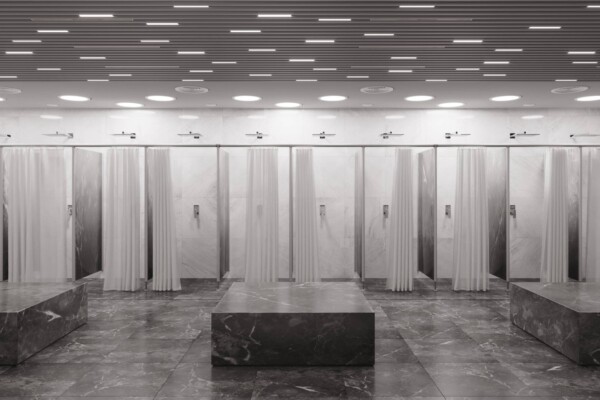 Space Duschskärm med draperiskena