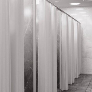 Space Duschskärm med draperiskena